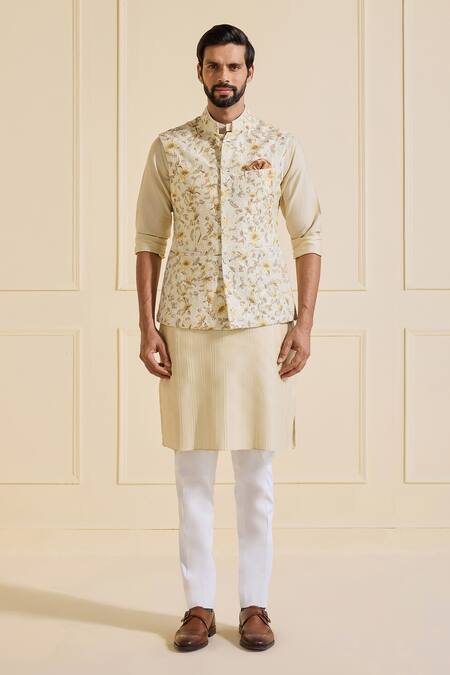 Buy Raghavendra Rathore Jodhpur Off White Silk Embroidery Floral Nehru Jacket Online at Aza Fashions Buy_Raghavendra Rathore Jodhpur_Off White Silk Embroidery Floral Nehru Jacket _Online_at_Aza_Fashions
