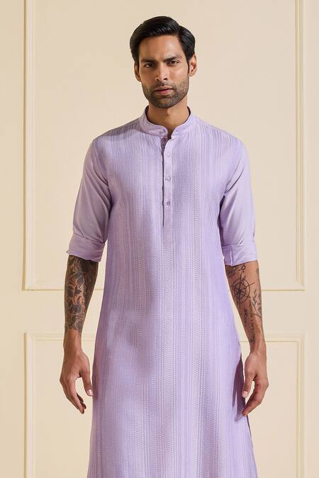 Shop Raghavendra Rathore Jodhpur Purple Viscose, Silk Lavender Classic Kurta Online at Aza Fashions Shop_Raghavendra Rathore Jodhpur_Purple Viscose, Silk Lavender Classic Kurta _Online_at_Aza_Fashions