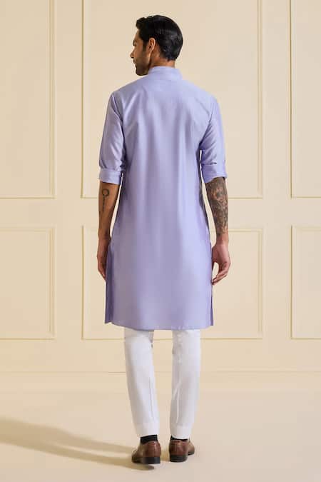 Shop Raghavendra Rathore Jodhpur Lavender Viscose, Silk Ethereal Periwinkle Kurta at Aza Fashions Shop_Raghavendra Rathore Jodhpur_Lavender Viscose, Silk Ethereal Periwinkle Kurta _at_Aza_Fashions