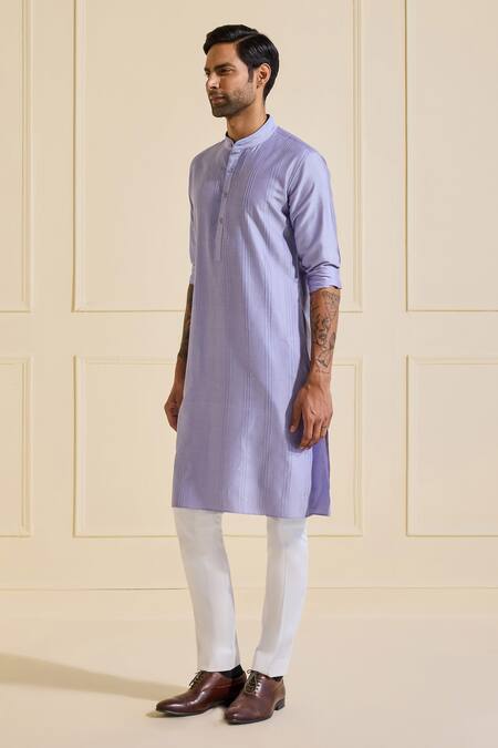 Raghavendra Rathore Jodhpur Lavender Viscose, Silk Ethereal Periwinkle Kurta Online at Aza Fashions Raghavendra Rathore Jodhpur_Lavender Viscose, Silk Ethereal Periwinkle Kurta _Online_at_Aza_Fashions