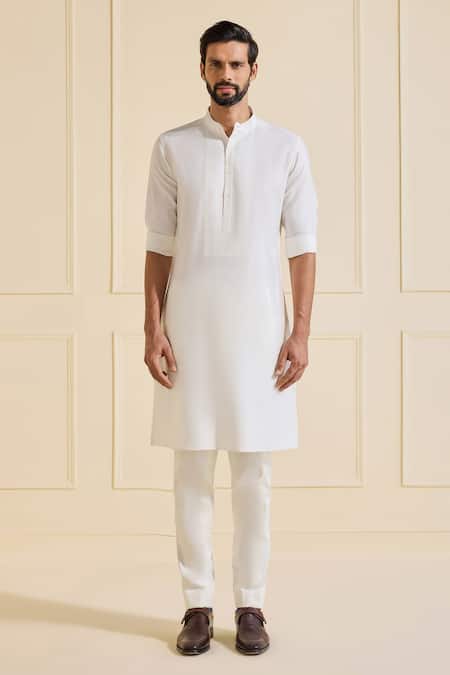 Buy Raghavendra Rathore Jodhpur White Viscose Handcrafted Classic Kurta Online at Aza Fashions Buy_Raghavendra Rathore Jodhpur_White Viscose Handcrafted Classic Kurta _Online_at_Aza_Fashions