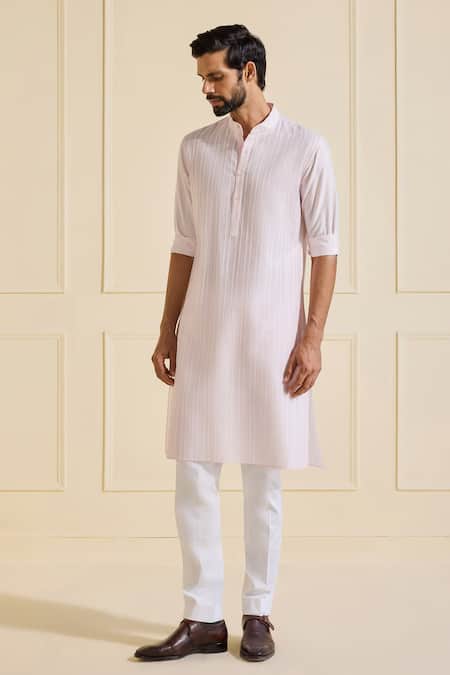 Buy Raghavendra Rathore Jodhpur Pink Viscose, Silk Powder Designer Kurta Online at Aza Fashions Buy_Raghavendra Rathore Jodhpur_Pink Viscose, Silk Powder Designer Kurta _Online_at_Aza_Fashions