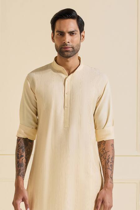 Shop Raghavendra Rathore Jodhpur Gold Viscose, Silk Elegant Kurta Online at Aza Fashions Shop_Raghavendra Rathore Jodhpur_Gold Viscose, Silk Elegant Kurta _Online_at_Aza_Fashions