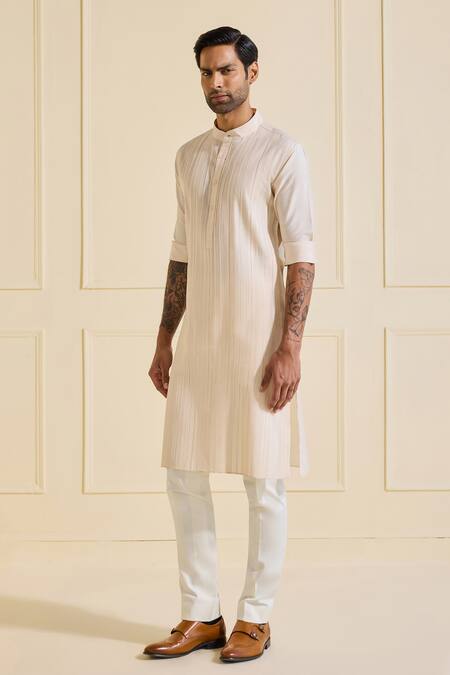 Buy Raghavendra Rathore Jodhpur Peach Viscose, Silk Light Pleated Designer Kurta Online at Aza Fashions Buy_Raghavendra Rathore Jodhpur_Peach Viscose, Silk Light Pleated Designer Kurta _Online_at_Aza_Fashions