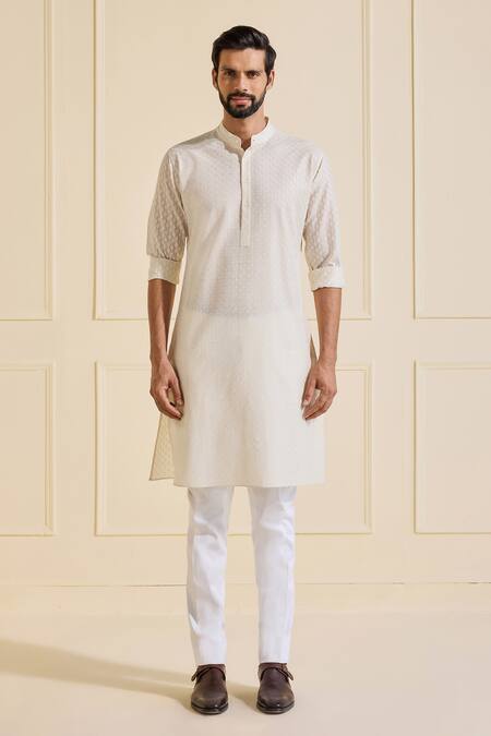 Buy Raghavendra Rathore Jodhpur Off White Silk Imperial Kurta Online at Aza Fashions Buy_Raghavendra Rathore Jodhpur_Off White Silk Imperial Kurta _Online_at_Aza_Fashions