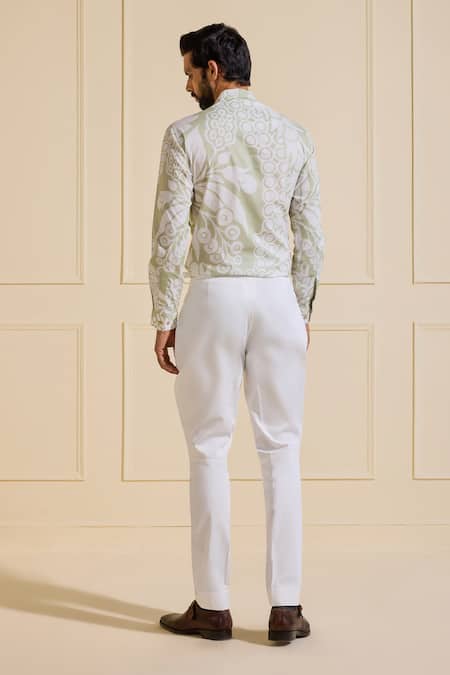 Raghavendra Rathore Jodhpur Floral Print Designer Shirt 