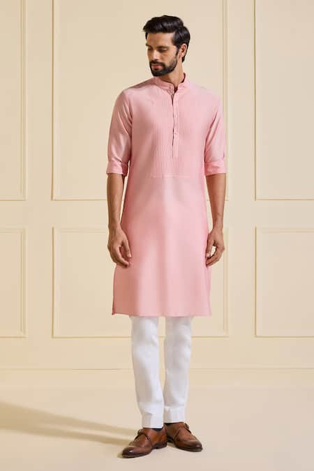 Buy Raghavendra Rathore Jodhpur Pink Viscose, Silk Chandni Blush Kurta Online at Aza Fashions Buy_Raghavendra Rathore Jodhpur_Pink Viscose, Silk Chandni Blush Kurta _Online_at_Aza_Fashions