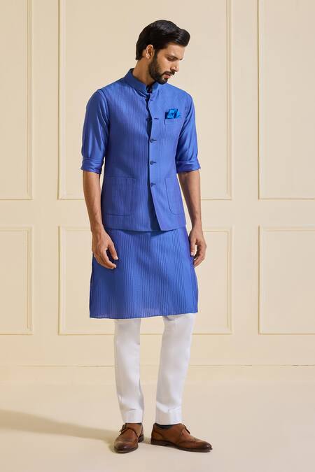 Buy Raghavendra Rathore Jodhpur Navy Viscose, Silk Designer Nehru Jacket Set Online at Aza Fashions Buy_Raghavendra Rathore Jodhpur_Navy Viscose, Silk Designer Nehru Jacket Set _Online_at_Aza_Fashions