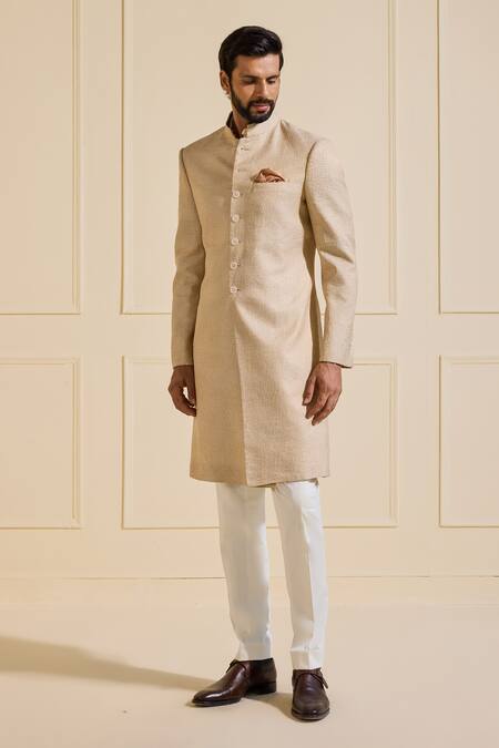 Raghavendra Rathore Jodhpur Off White Silk Designer Sherwani Online at Aza Fashions Raghavendra Rathore Jodhpur_Off White Silk Designer Sherwani _Online_at_Aza_Fashions