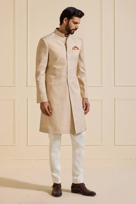 Buy Raghavendra Rathore Jodhpur Off White Silk Designer Sherwani Online at Aza Fashions Buy_Raghavendra Rathore Jodhpur_Off White Silk Designer Sherwani _Online_at_Aza_Fashions