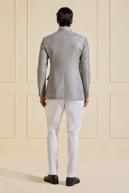 Raghavendra Rathore Jodhpur Textured Bandhgala Jacket 