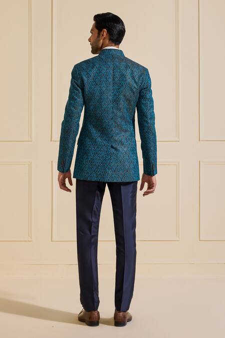 Raghavendra Rathore Jodhpur Textured Bandhgala Jacket 