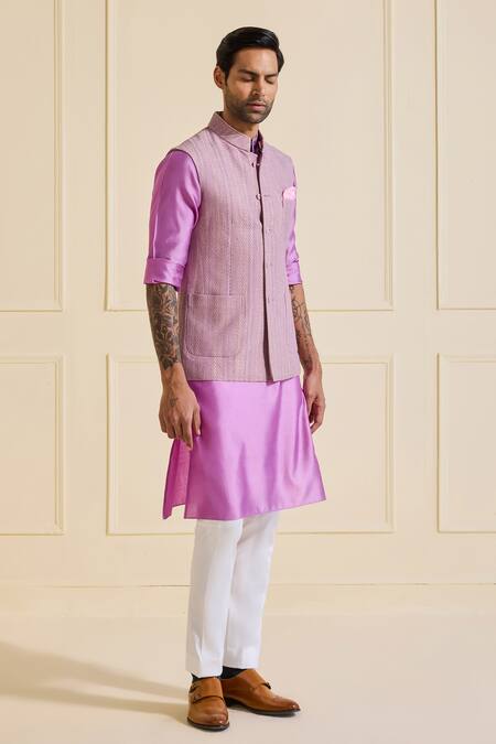 Buy Raghavendra Rathore Jodhpur Lavender Silk Embroidered Nehru Jacket Online at Aza Fashions Buy_Raghavendra Rathore Jodhpur_Lavender Silk Embroidered Nehru Jacket _Online_at_Aza_Fashions