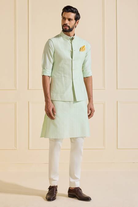 Buy Raghavendra Rathore Jodhpur Mint Viscose, Silk Luxe Nehru Jacket Set Online at Aza Fashions Buy_Raghavendra Rathore Jodhpur_Mint Viscose, Silk Luxe Nehru Jacket Set _Online_at_Aza_Fashions