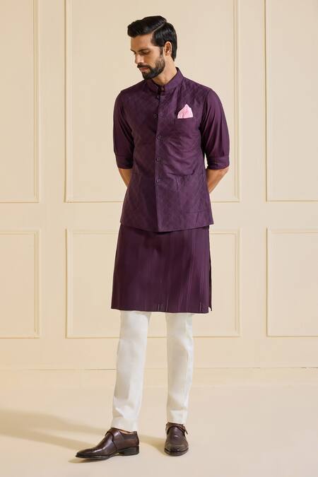 Buy Raghavendra Rathore Jodhpur Purple Viscose Amethyst Nehru Jacket Set Online at Aza Fashions Buy_Raghavendra Rathore Jodhpur_Purple Viscose Amethyst Nehru Jacket Set _Online_at_Aza_Fashions