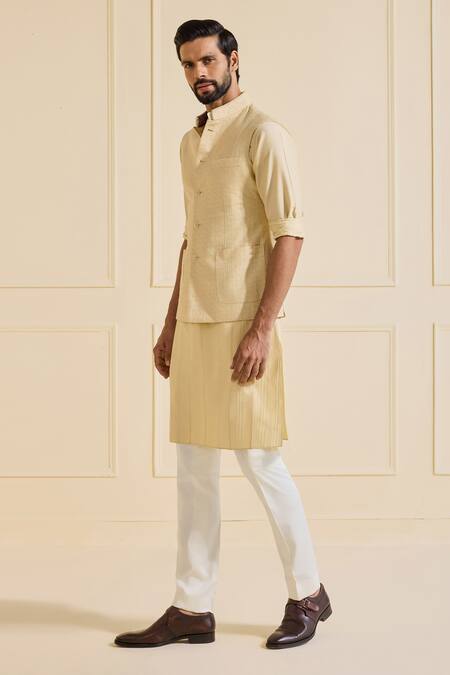 Buy Raghavendra Rathore Jodhpur Beige Viscose, Silk Light Nehru Jacket Set Online at Aza Fashions Buy_Raghavendra Rathore Jodhpur_Beige Viscose, Silk Light Nehru Jacket Set _Online_at_Aza_Fashions