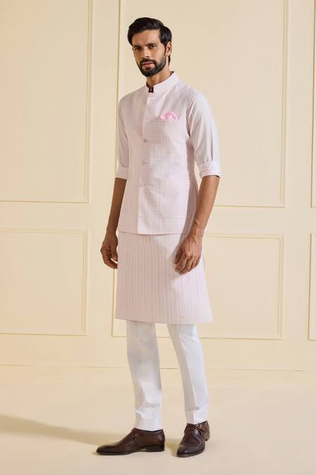 Buy Raghavendra Rathore Jodhpur Pink Viscose Powder Nehru Jacket Set Online at Aza Fashions Buy_Raghavendra Rathore Jodhpur_Pink Viscose Powder Nehru Jacket Set _Online_at_Aza_Fashions