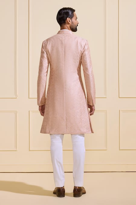 Shop Raghavendra Rathore Jodhpur Gold Brocade Designer Sherwani at Aza Fashions Shop_Raghavendra Rathore Jodhpur_Gold Brocade Designer Sherwani _at_Aza_Fashions