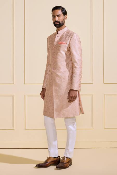 Raghavendra Rathore Jodhpur Gold Brocade Designer Sherwani Online at Aza Fashions Raghavendra Rathore Jodhpur_Gold Brocade Designer Sherwani _Online_at_Aza_Fashions