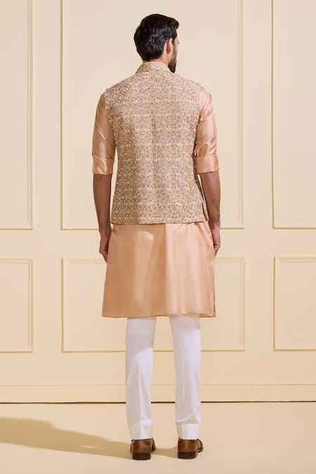 Raghavendra Rathore Jodhpur Gilded Weaves Nehru Jacket Set 
