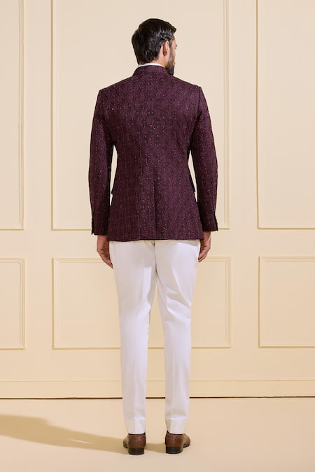 Raghavendra Rathore Jodhpur Regal Maroon Daze Bandhgala 