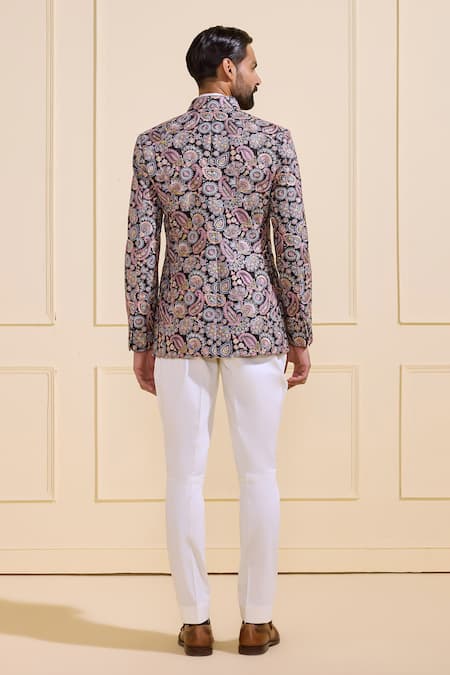 Raghavendra Rathore Jodhpur Luxe Paisley Bandhgala 