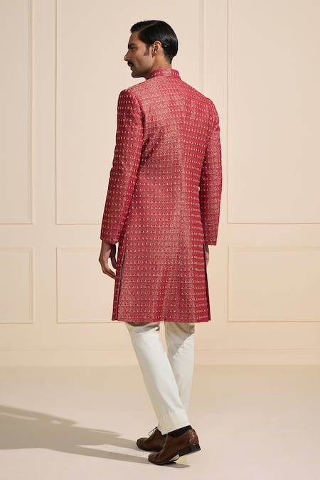 Raghavendra Rathore Jodhpur Elegant Festive Brocade Sherwani 