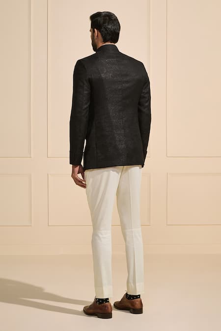 Raghavendra Rathore Jodhpur Designer Black Bandhgala 