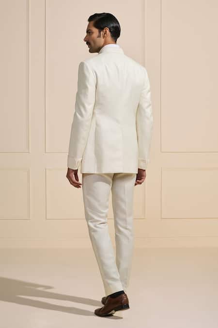 Raghavendra Rathore Jodhpur Premium White Bandhgala  