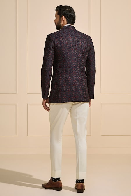 Raghavendra Rathore Jodhpur Heritage Textured Bandhgala  