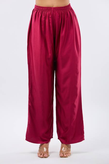 Shop_Samyukta Singhania_Red Gingham Round Neck Printed Kurta Set_Online_at_Aza_Fashions