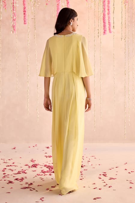 Seema Thukral Embellished Draped Pleated Jumpsuit 