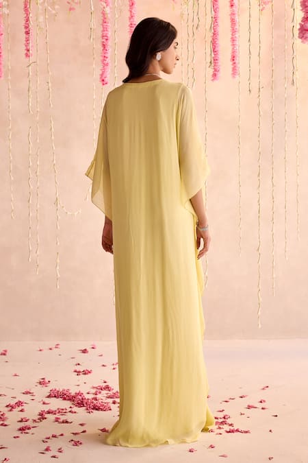 Seema Thukral Embellished Draped Kaftan with Tassels 