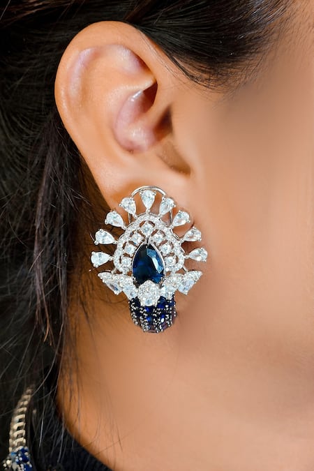 Kavipushp Royal Sapphire Bliss Necklace Set 