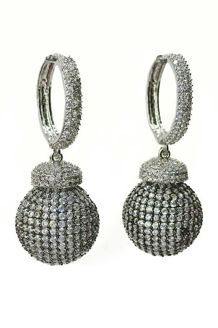 Kavipushp Minimalist Black Hanging Earrings 