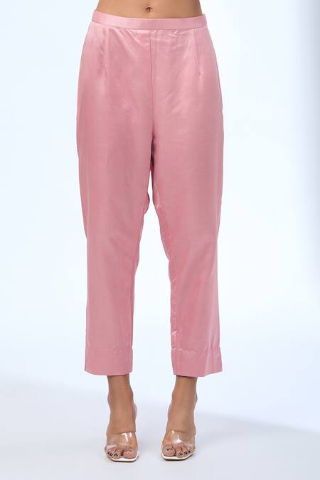 Buy Prisho Pink Embroidery Round Neck Lampi Kurta Set Online at Aza Fashions Buy_Prisho_Pink Embroidery Round Neck Lampi Kurta Set _Online_at_Aza_Fashions