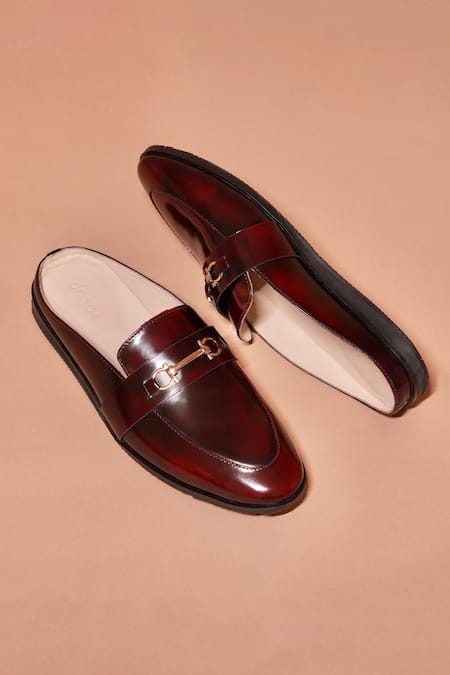 Buy Dmodot Brown Designer Slip-on Shoes Online at Aza Fashions Buy_Dmodot_Brown Designer Slip-on Shoes _Online_at_Aza_Fashions