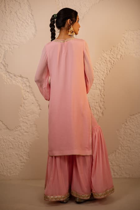 Tuli Baby Pink Raas Sharara Set 