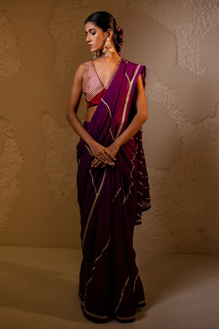 Tuli Sur Purple Classic Saree 