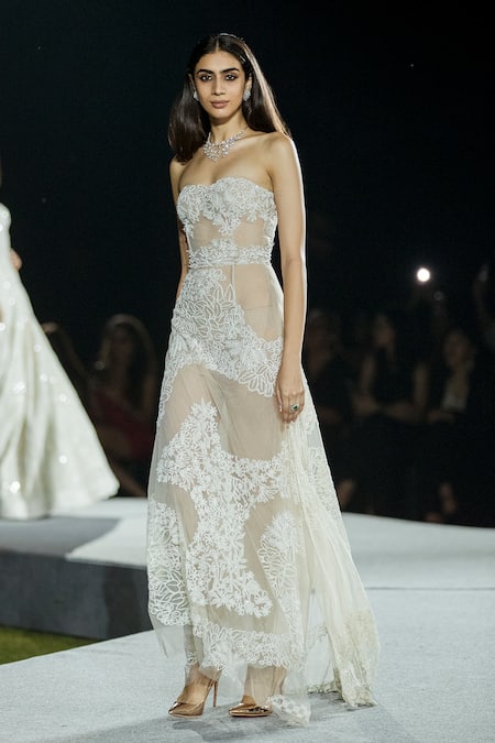 Mishru Serena Tulle Embroidered Gown 