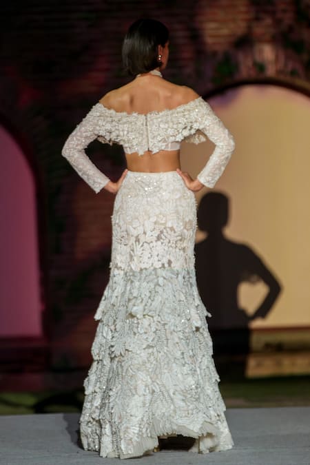 Mishru Ivory Tulle Josie Skirt Set 