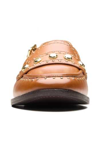 Buy_Dang Shoes_Tan Studded Slingback Flats _Online_at_Aza_Fashions