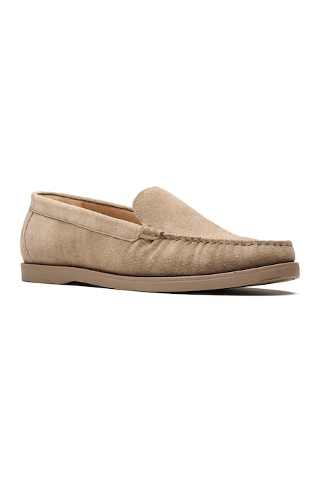 Dang Shoes Taupe Genuine Suede Leather Sneakers 
