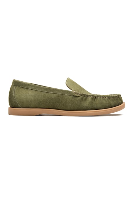 Dang Shoes_Green Genuine Suede Sneakers _Online_at_Aza_Fashions