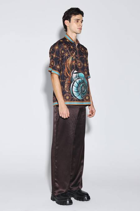 Dark Hour_Multi Color Cotton Satin Patterned Casual Shirt _Online_at_Aza_Fashions