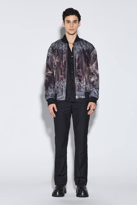 Shop_Dark Hour_Multi Color Polyester Timber Heart Bomber Jacket _Online_at_Aza_Fashions