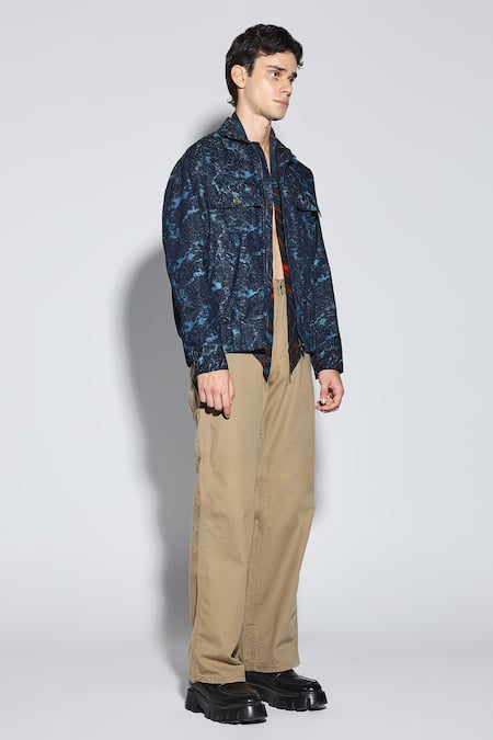 Dark Hour_Black Denim Embroidery Calypso Jacket _Online_at_Aza_Fashions