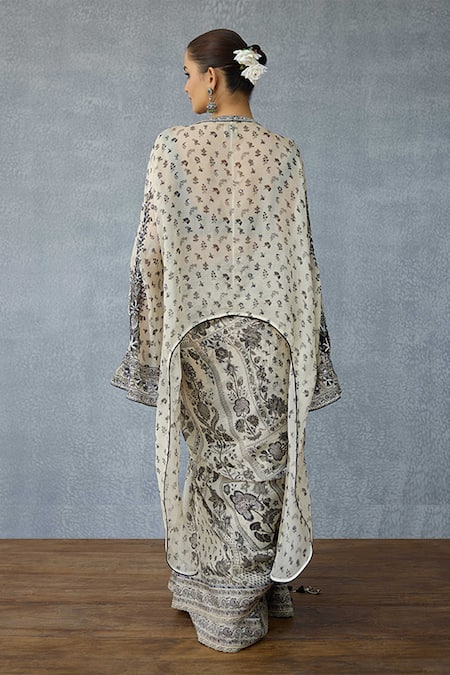 Shop Torani Black Organza Embroidery Round Neck Kalamkari Aarna Top at Aza Fashions Shop_Torani_Black Organza Embroidery Round Neck Kalamkari Aarna Top _at_Aza_Fashions