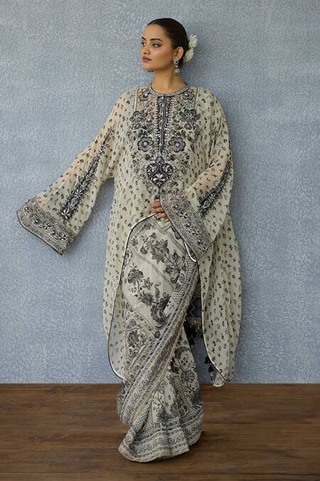 Shop Torani Black Organza Embroidery Round Neck Kalamkari Aarna Top Online at Aza Fashions Shop_Torani_Black Organza Embroidery Round Neck Kalamkari Aarna Top _Online_at_Aza_Fashions