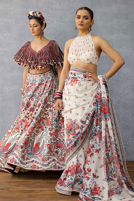 Torani_Multi Color Georgette Coromandel Pravya Printed Saree _at_Aza_Fashions